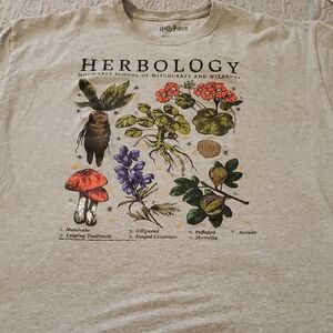 Warner Bros. Herbology Graphic Tee - Light Gray Size XL